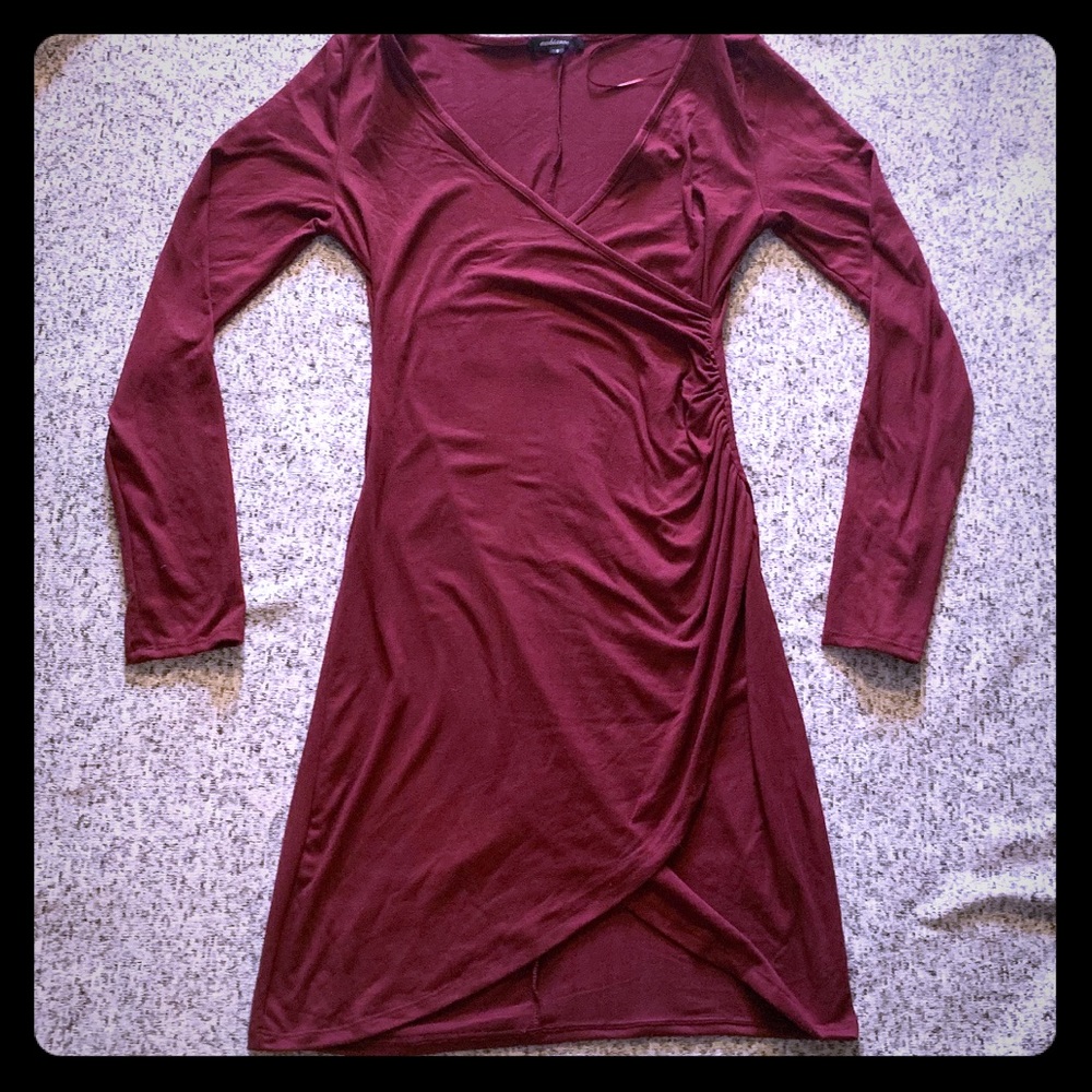 Ambiance red dress with slit detail sz S